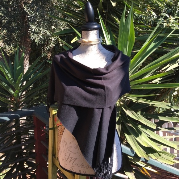 Accessories - New! Black Cashmere Scarf